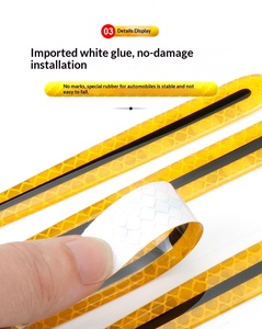 Autocollants réfléchissants de sécurité pour <span class=keywords><strong>voiture</strong></span>, protections de poignées de porte, films anti-collision pour rétroviseurs, film vinyle protecteur automobile - Product Image 3