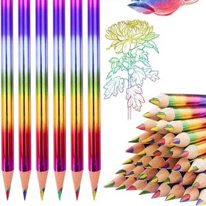 Crayons de couleur personnalisés OEM, marque personnalisée, crayons de dessin colorés, <span class=keywords><strong>4</strong></span> <span class=keywords><strong>couleurs</strong></span>, crayons en bois, cœur arc-en-ciel, crayons de couleur - Product Image 6