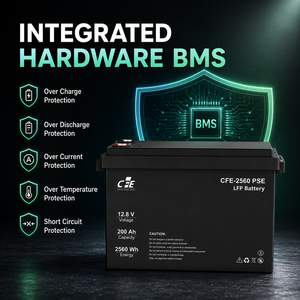 Batería LiFePO4 LFP CFE-2560 PSE 12.8V 200Ah con BMS IP65, 3000 Ciclos, para Inversor <span class=keywords><strong>Fronius</strong></span>, Sistemas <span class=keywords><strong>Solares</strong></span> Fuera de la Red - Product Image 2