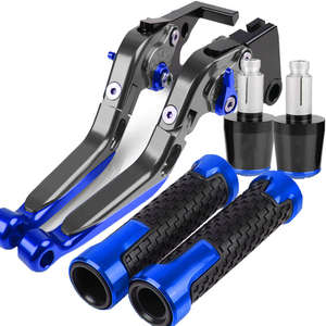 Piezas de motocicleta, palanca de embrague de freno ajustable de aluminio, juego de extremo de barra de agarre manual para SUZUKI INTRUDER 1500 1998 - 2004 2003 2002 - Product Image 5