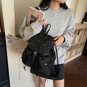 Nueva <span class=keywords><strong>Mochila</strong></span> Escolar de Gran Capacidad para Mujeres y Chicas, Diseño Coreano con Lazo, Correa de Hombro Arqueada y Suave - Product Image 4