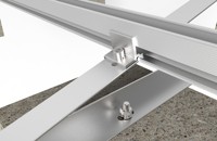Système de support inclinable pour panneaux solaires en acier inoxydable et aluminium, pour installation sur toit plat, garantie 12 ans