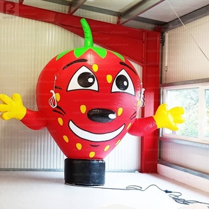 Fraise géante gonflable lumineuse LED de 3 m, personnalisable avec logo, pour festival des fruits, décoration d'événements, ferme - Product Image 3