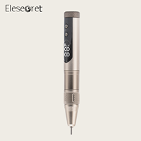 Offre Spéciale – Stylo Ponceuse à Ongles sans Fil Elesecret en Aluminium Robuste, Rechargeable, Couple Élevé, 35000 tr/min, pour Retrait Rapide du Gel (Vente en Gros)