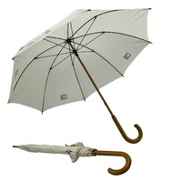 Parapluie droit manuel à ouverture et fermeture intégrale en tissu pongé 190T avec logo personnalisé, idéal pour la pluie, le soleil, les voyages et comme cadeau.