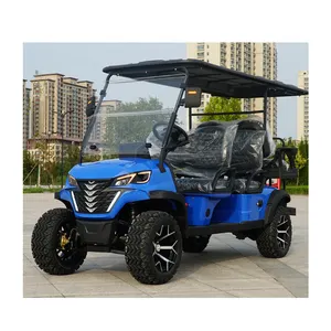 4 Wheel Lithium Battery Off Road 6 Seater 4 Person Electric Vintage Golf Cart Club Car