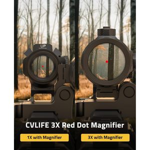 Cvlife 3X กล้องขยายแบบจุดแดง 24.89 มม. เลนส์ใกล้วัตถุพร้อมฐานยึดแบบปลดเร็ว - Product Image 6