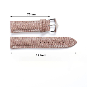 Correa de reloj Upro Premium híbrida de lona y cuero, 18mm 20mm 22mm, impermeable, de mezclilla, duradera, deportiva - Product Image 3