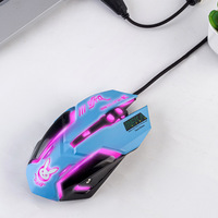 Ratón para Juegos DVA Game Eat Chicken, Ratón para Computadora con Sensor Óptico USB de 6 Botones