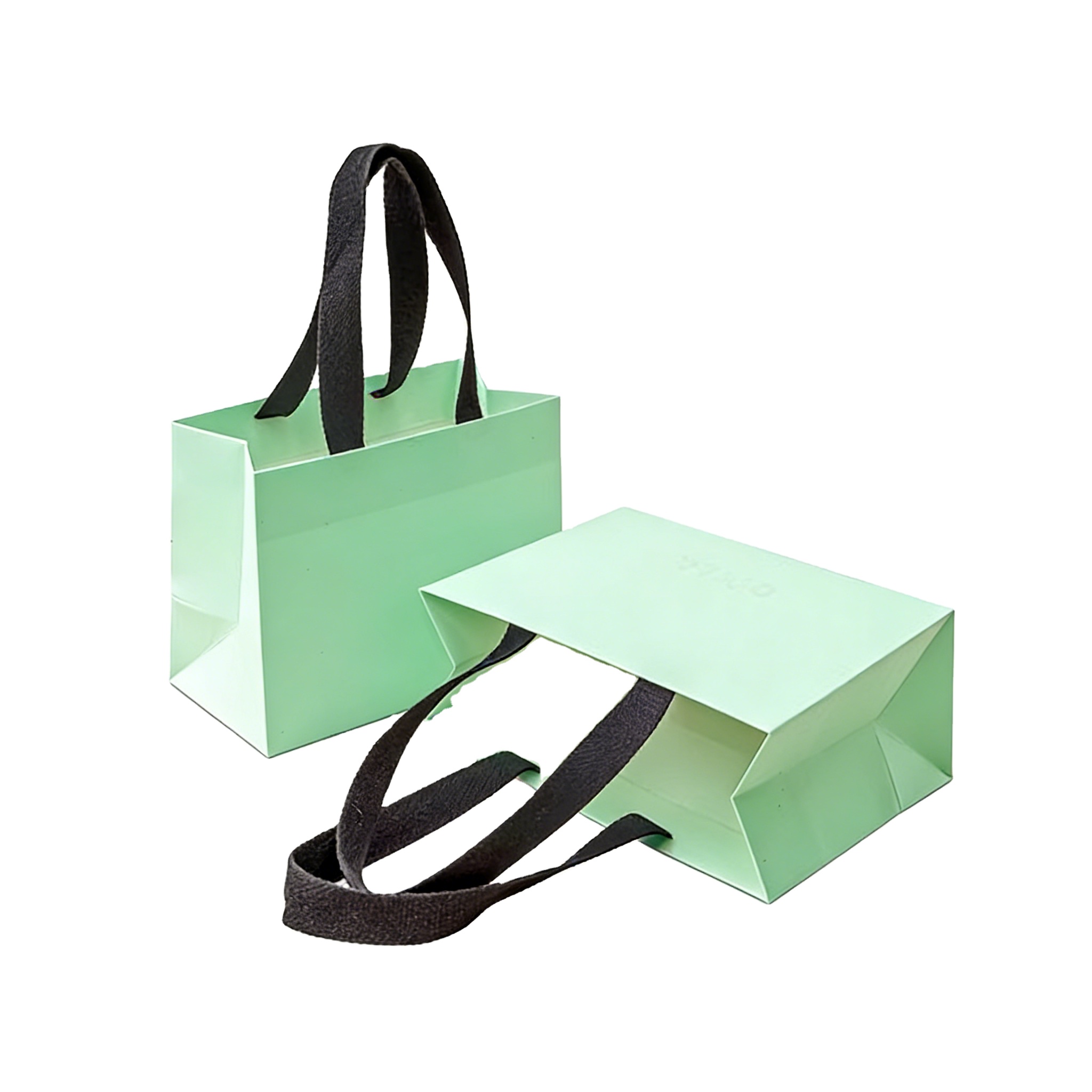 Custom High Quality Kraft Paper Bags for Clothing and Men's Perfume Packaging with Long Handle Eco-Friendly and Reusable