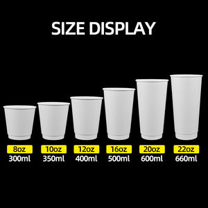 Gobelets jetables personnalisés uniques pour boissons à emporter, gobelets à café en papier kraft, gobelets à jus avec couvercles, fabriqués en Chine par les fabricants de gobelets - Product Image 2