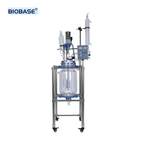 BIOBASE 1-100L Big New Glass Jacketed Laboratory Reactor 20L Jacketed Glass Reactor with Borosilicate Glass for Lab