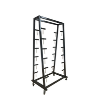 Support de tube de sol en métal pour présentoirs en rouleau de tapis en tissu