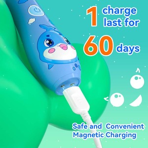 <span class=keywords><strong>Brosse</strong></span> <span class=keywords><strong>à</strong></span> dents <span class=keywords><strong>électrique</strong></span> Seago Baby Brush SG-2139 pour bébés de 0 <span class=keywords><strong>à</strong></span> 6 <span class=keywords><strong>ans</strong></span> avec lumière LED colorée, poils ultra-doux, autonomie de 60 jours, forme mignonne, OEM - Product Image 6