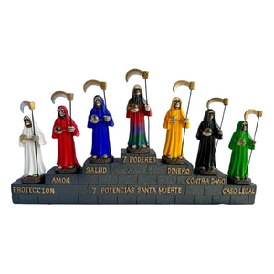 Statua in Resina Weivista di Santa Muerte a 7 Poteri, Teschio del Mietitore Sacro - Product Image 3