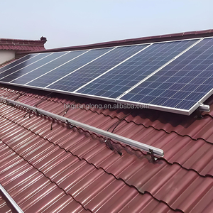 Système de montage solaire pour toiture en aluminium ondulé, fixation sans perforation pour tuiles à joint debout, système de fixation solaire PV - Product Image 1