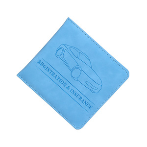 Registro de <span class=keywords><strong>coche</strong></span>, licencia de conducir y titular de la tarjeta de seguro, guantera de cuero para vehículo, documentos de automóvil, organizador de documentos - Product Image 4