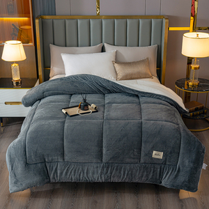 Couette en velours de lait unie, anti-boulochage, anti-statique, ultra chaude et confortable, <span class=keywords><strong>pour</strong></span> la vente en gros. - Product Image 1