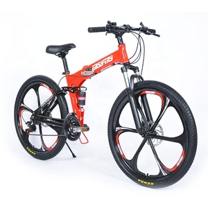 Vélo de montagne pliable à 21 vitesses, cadre en alliage d'aluminium de 26 pouces, avec frein à disque et selle confortable pour adultes - Product Image 1