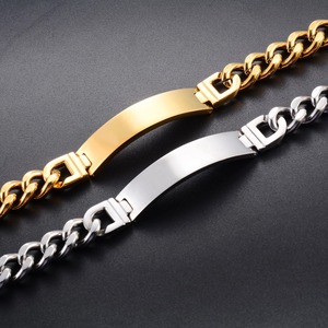 Pulsera de Acero Inoxidable de 12 mm y 22 cm con Hebilla en Blanco para Hombre y Mujer, Brazalete Curvo, Cadena Cubana, Joyería Metálica - Product Image 3