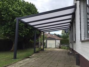 Pergola con Telaio in Alluminio e Tetto Trasparente in PC, Impermeabile e Resistente ai Raggi UV, per Uso Commerciale - Product Image 3