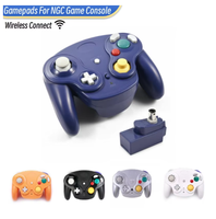Manette de jeu sans fil 5 couleurs pour console de jeu NGC avec adaptateur 2.4G, manettes de jeu, joystick pour console de jeu vidéo GameCube
