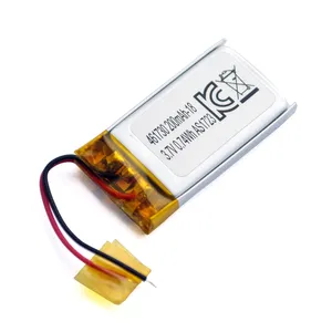 Bateria 461730 de polímero de lítio recarregável, bateria 3.7v 200mah lco para fones de ouvido/fone de ouvido sem fio