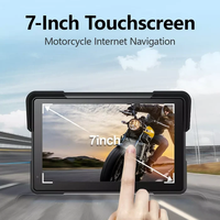 AOOCCI C7 Écran large 7 pouces pour moto, CarPlay sans fil, Android Auto, navigation GPS, 700 Nits, TPMS mondial, affichage étanche