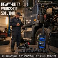 Kit Diagnostico UDIAG HD-950 per Camion Pesanti, 13 Connettori, Compatibile con Oltre 150 Marche di Veicoli Commerciali, Scanner Diesel con Pacchetto di Espansione