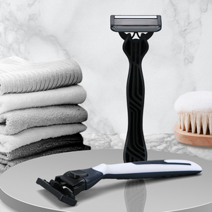 Dao cạo râu cao cấp năm lưỡi cong dành cho nam, có lõi dao thay thế, dao cạo dùng một lần với hệ thống lưng mở - Product Image 3