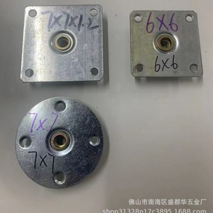 แหวนรองแบบกลมและสี่เหลี่ยมพร้อมน็อต M8 สำหรับเฟอร์นิเจอร์เหล็ก น็อตยึดไม้ 6x6 7x7 7x7x1.2 - Product Image 1