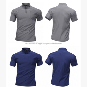 เสื้อออกกำลังกายคอตั้งแบบซิปครึ่งตัวสำหรับวิ่งมาราธอน ฟิตเนส เทรนนิ่ง แห้งเร็ว สำหรับผู้ชาย ปรับแต่งได้ - Product Image 3