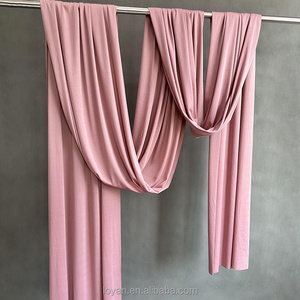 Rideaux <span class=keywords><strong>de</strong></span> fond en soie <span class=keywords><strong>de</strong></span> lait rose élégants et personnalisables pour mariages, fêtes et cérémonies - Décoration <span class=keywords><strong>de</strong></span> style moderne - Product Image 6