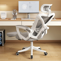 Chaise de bureau ergonomique neuve en stock, mobilier de bureau à domicile, chaise de direction pivotante à dossier haut avec repose-pieds