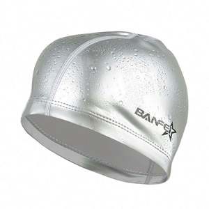 2024 PU Coated Comfortable <b>Swim</b> Adult Unisex Waterproof Swimming <b>Cap</b> Polyester Custom Logo <b>Caps</b> for Women and Men - Product Image 4