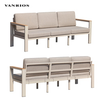 Schneller Versand aus US-Lager: Aluminium-Gartenmöbel-Set mit 5-Sitzer-Sofa und passenden Sesseln