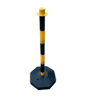 Support d'avertissement réfléchissant en plastique poteau de chaîne base pliante barrière Flexible délinéateur de trafic poteau colonne pile de route