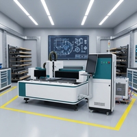 Máquina de Corte Láser de Fibra CNC Programable Huantu para Metal, Sistema de Control Cypcut, Velocidad de Corte de 120 m/min, IA de 6 Ejes