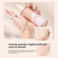 Fond de teint liquide léger longue tenue, résistant à la transpiration et aux traces, pour peaux sèches et grasses, ne s'écaille pas, idéal pour l'export.