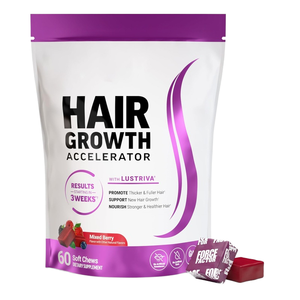 Gommes à mâcher molles ODM aux baies mélangées et à la biotine, accélérateur de croissance capillaire, vitamines pour femmes adultes, favorise des cheveux plus épais, convient aux femmes enceintes - Product Image 1