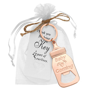Llavero abridor de botellas de aleación de zinc, regalo para bebé, abridor de botellas portátil para recuerdos de fiesta de baby shower - Product Image 3