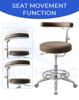 Chaise ergonomique pour assistant dentaire et infirmière avec accoudoir simple mobile, réglable en hauteur pour hôpital et laboratoire