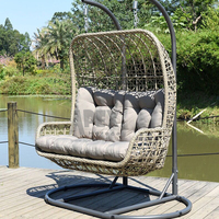 Chaise à double bascule en fer, mobilier d'extérieur de jardin, magnifique design, fauteuil suspendu en rotin, livraison gratuite