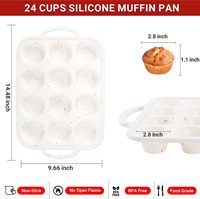 Moule à cupcakes en silicone antiadhésif sans BPA, facile à démouler, réutilisable, écologique, compatible four et lave-vaisselle, ustensile de cuisine