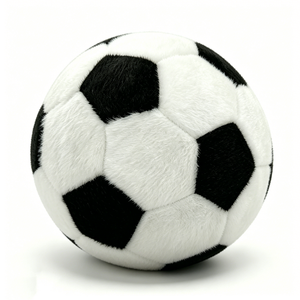 Almohada de Peluche Suave de Fútbol en Blanco y Negro, Peluche Realista de Balón Deportivo Hexagonal para Habitación Infantil, Juguete de Peluche de Balón de Fútbol - Product Image 1