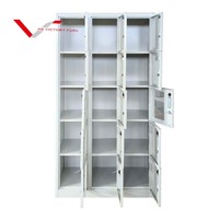 Service OEM ODM, casier en acier à 15 compartiments, respirant, avec grille ventilée, casier de rangement pour salle de sport