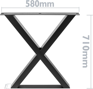 Aag Trung Quốc Nhà Sản Xuất Phổ Biến Đồ Nội Thất Phần Cứng Cà Phê Đen Thép Kim Loại X Hình Dạng Bảng Chân Cho Ngang Cơ Sở Bàn - Product Image 3