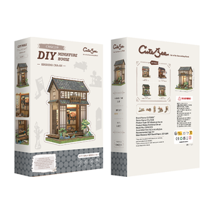 Bộ đồ chơi lắp ráp nhà sách <span class=keywords><strong>3D</strong></span> Cutebee thiết kế mới CWGC219 Kirishima Cha-an, phong cách Nhật Bản, mô hình nhà thu nhỏ tự làm bằng gỗ <span class=keywords><strong>3D</strong></span> - Product Image 6