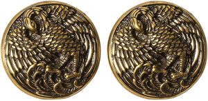 Zytpanvm PC Vintage Brass Phoenix Totem Conch Rivets Spiral Decorative <b>Metal</b> Hardware Special For DIY Leather <b>Wallet</b> Making Acce - Product Image 1