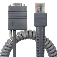 DB9 hembra a RJ50 RJ45 resorte en espiral RS232 para símbolo LS2208 DS3578 DS9208 DS2208 LS4208 LS4478 DS9208 5V RS232 longitud del Cable 3M